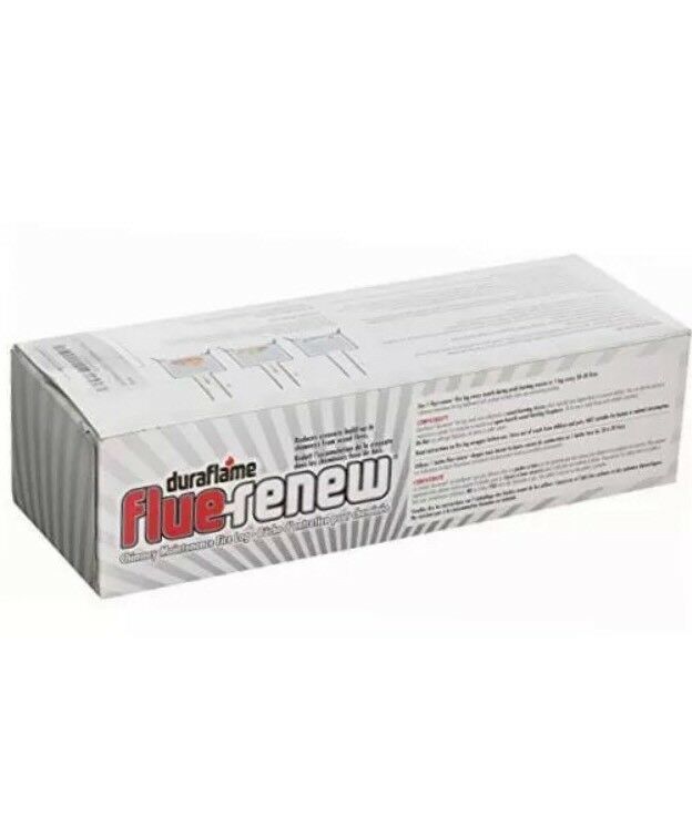 Duraflame FLUE-RENEW Chimney Cleaner Maintenance Fire Log SOOT CREOSOTE REMOVER - Fresh Stock Dated January 2026