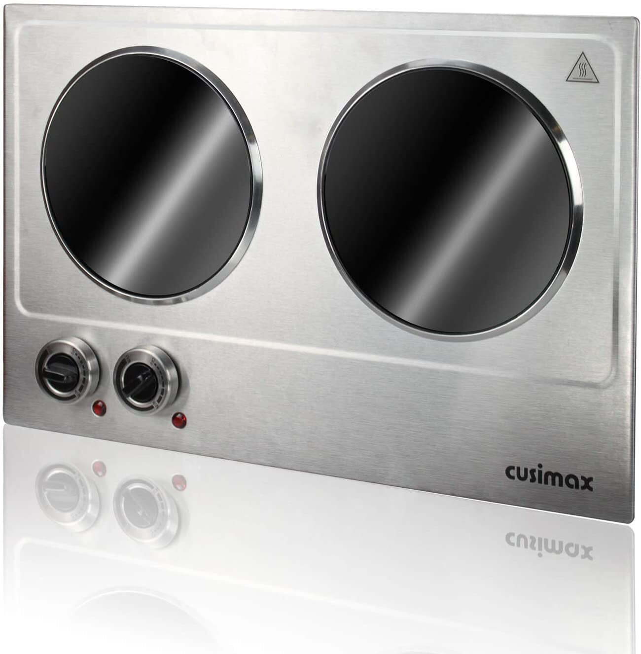 CUSIMAX 1800W Ceramic Electric Hot Plate for Cooking, Dual Control Infrared Cook - Fresh Stock Dated February 2026