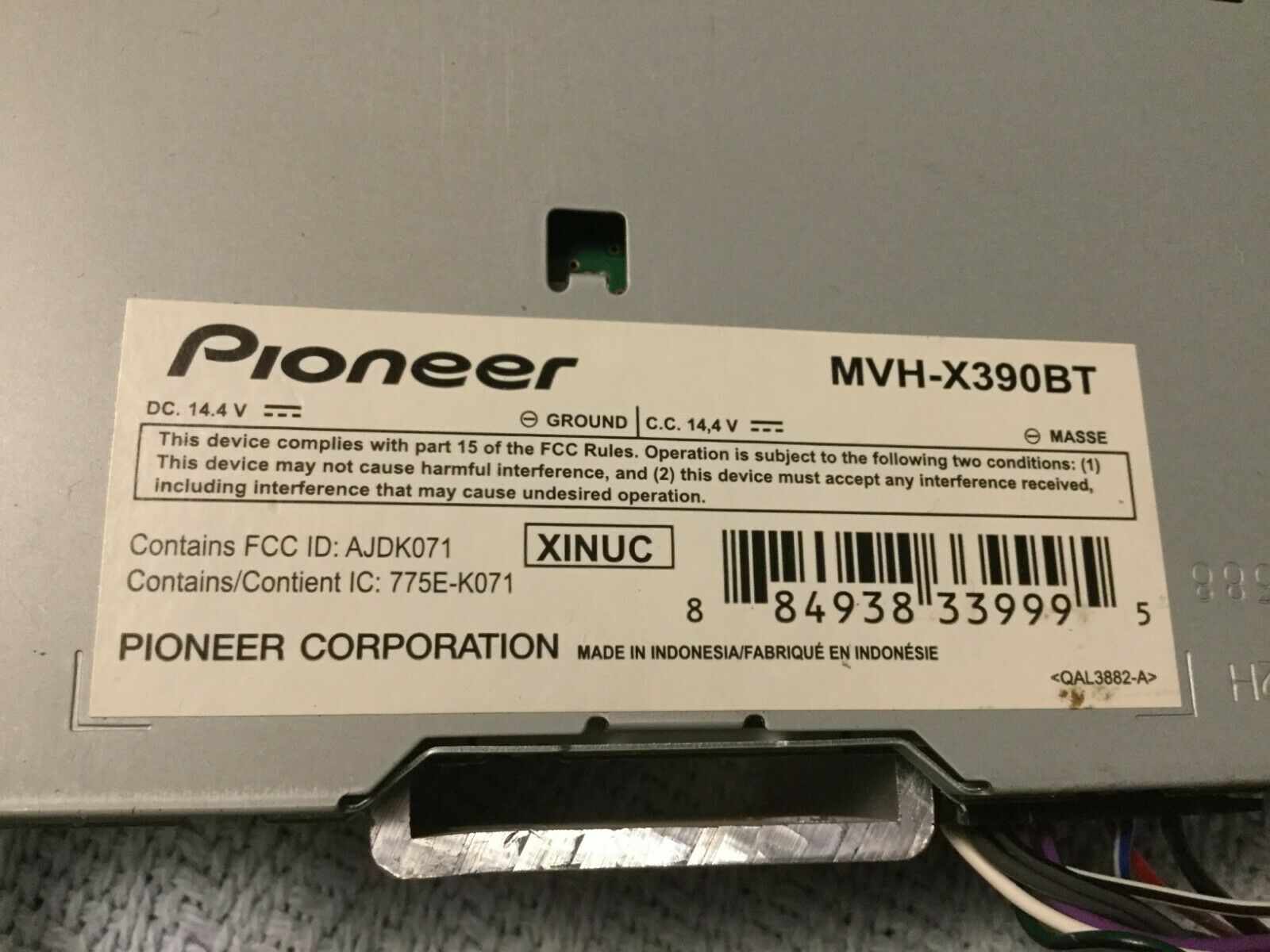 Pioneer MVH-X390BT Digital Media Receiver with Pioneer MIXTRAX - Fresh Stock Dated January 2026