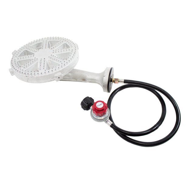10 in Banjo Propane Burner Head with Regulator Hose High Pressure Heavy Duty - Fresh Stock Dated February 2026
