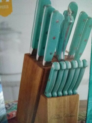 Turquoise Cutlery Set 14-Piece Pioneer Woman Frontier Collection Cutlery Set NEW - Fresh Stock Dated January 2026