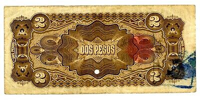 Dominican Rep ... P-S132a ... 2 Pesos ...1889 ...* F++ *. Punch hole cancelation - Fresh Stock Dated December 2025