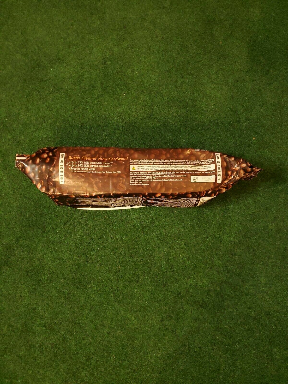 Java Log Pine Mountain recycled coffee ground fire logs - Fresh Stock Dated January 2026