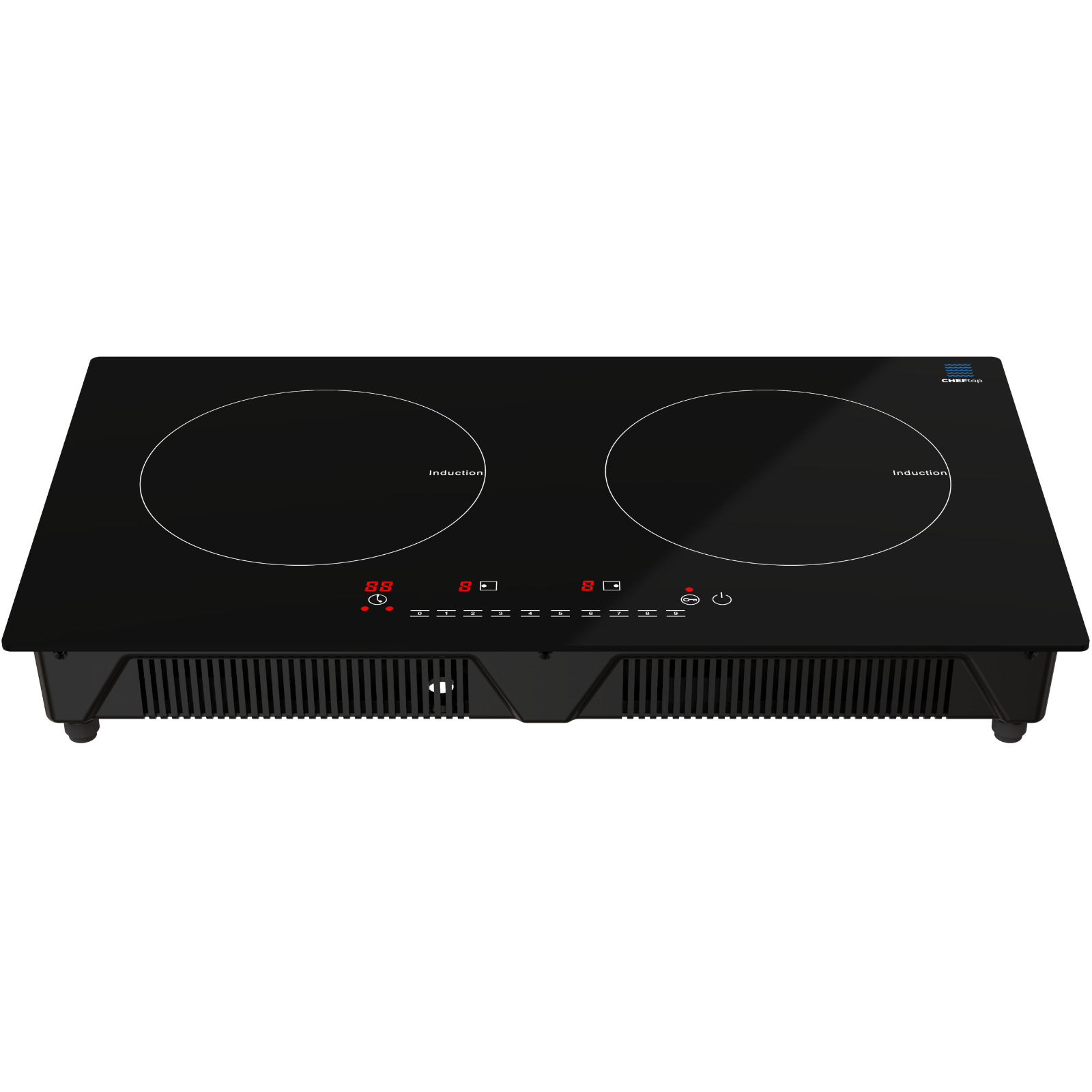 Induction Cooker 2 Burner Cooktop 1800W Digital Electric Cooktop INCLUDES PAN! - Fresh Stock Dated February 2026