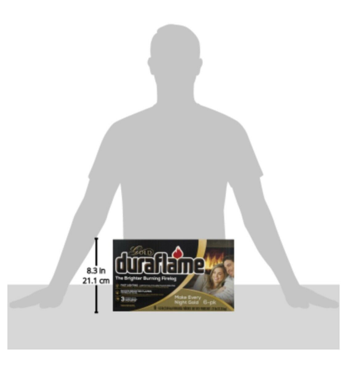 Duraflame Gold Ultra Premium 4.5lb Burning Firelogs, 6-Pack Case, 3 Hour Burn - Fresh Stock Dated December 2025