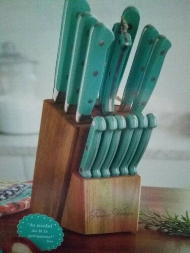 Turquoise Cutlery Set 14-Piece Pioneer Woman Frontier Collection Cutlery Set NEW - Fresh Stock Dated January 2026