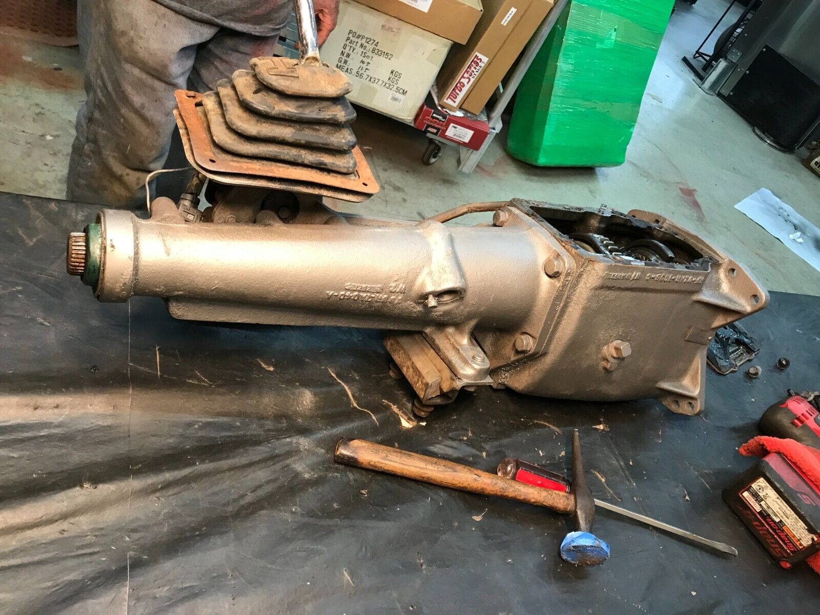 1971-73 Torino Top Loader 4-Speed transmission w Original hurst Shifter - Fresh Stock Dated December 2025