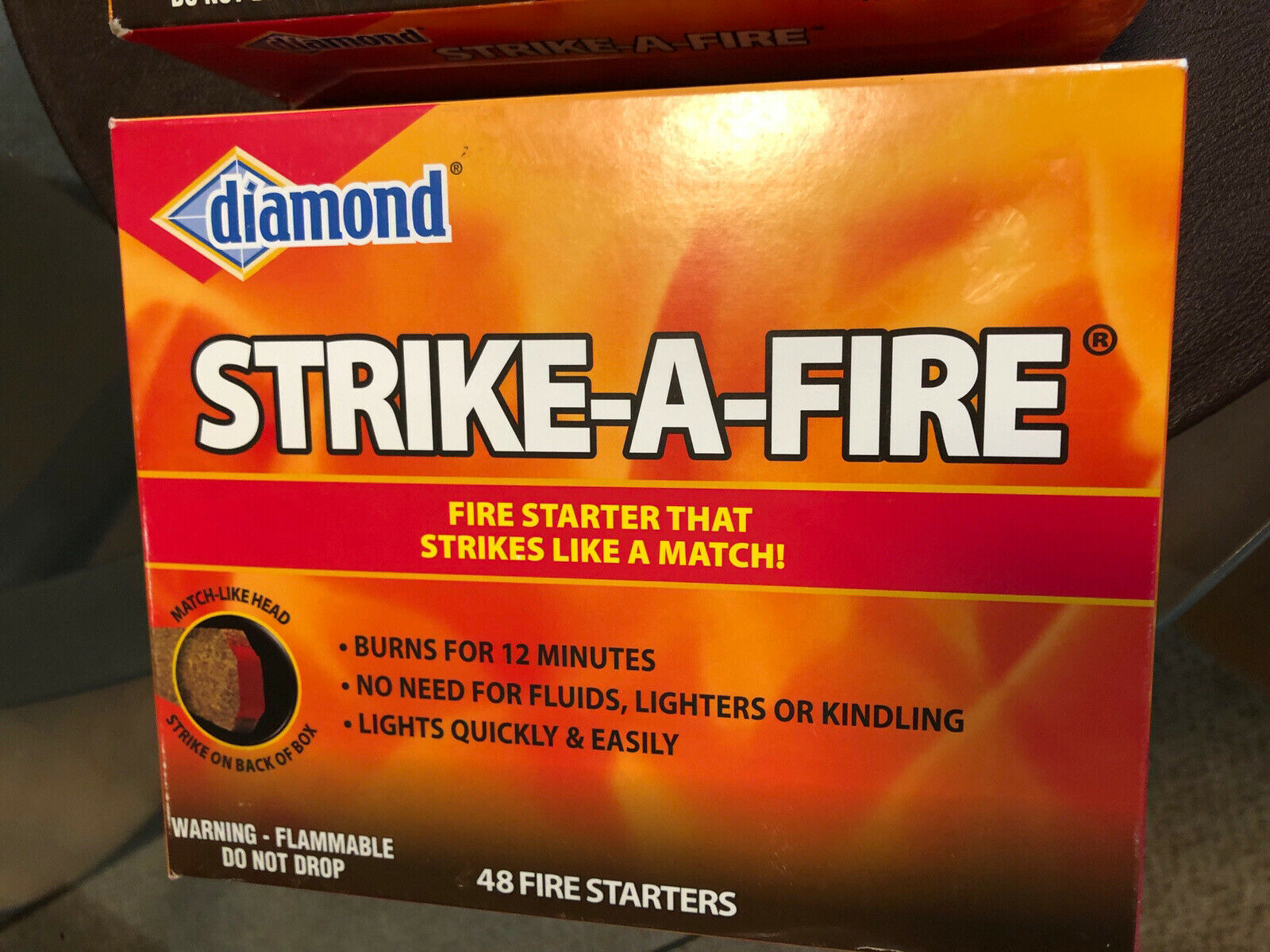 Diamond Strike-A-Fire Starters 2 BOXES  96 total - Fresh Stock Dated January 2026