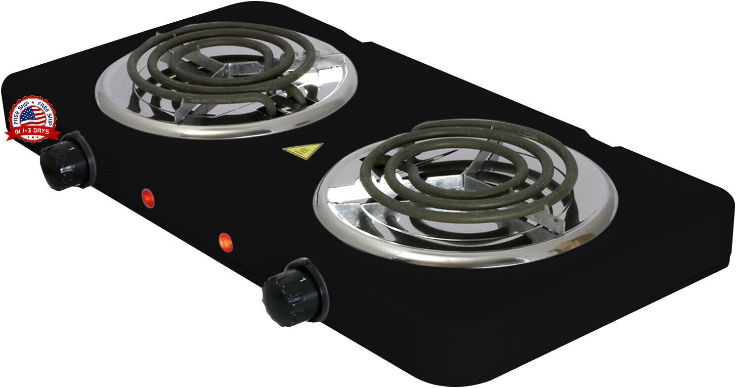 Quemador De Placa Caliente Doble Electrico 2 Dos Estufa Cocina Estufa Camping - Fresh Stock Dated February 2026