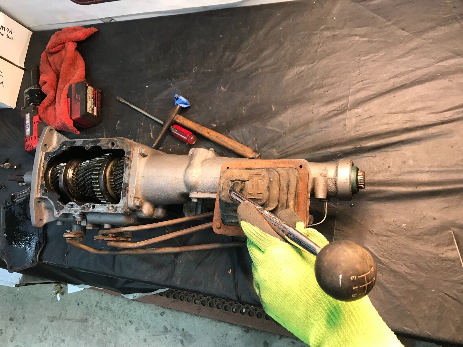 1971-73 Torino Top Loader 4-Speed transmission w Original hurst Shifter - Fresh Stock Dated December 2025