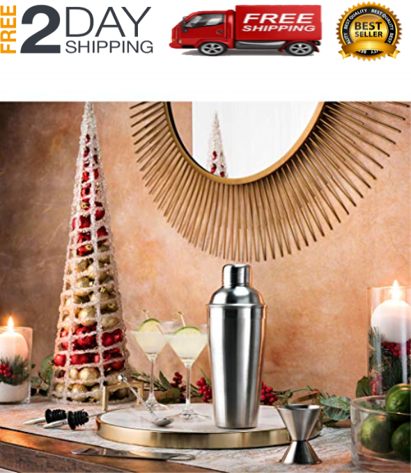 Set Para Preparar Y Mezclar Cocteles Vaso Mezclador,Cuchara Medidor Recetas-NEW - Fresh Stock Dated February 2026