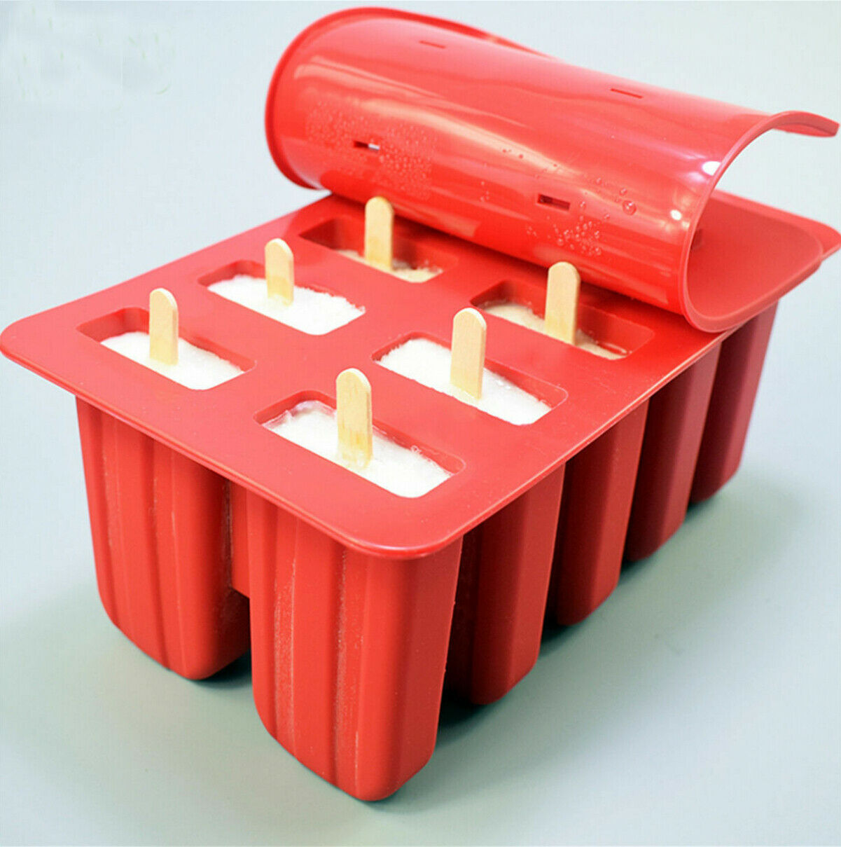 Frozen Popsicle DIY Molds Ice Cream Pop Maker Freezer Tray Fruit Kit - Fresh Stock Dated February 2026