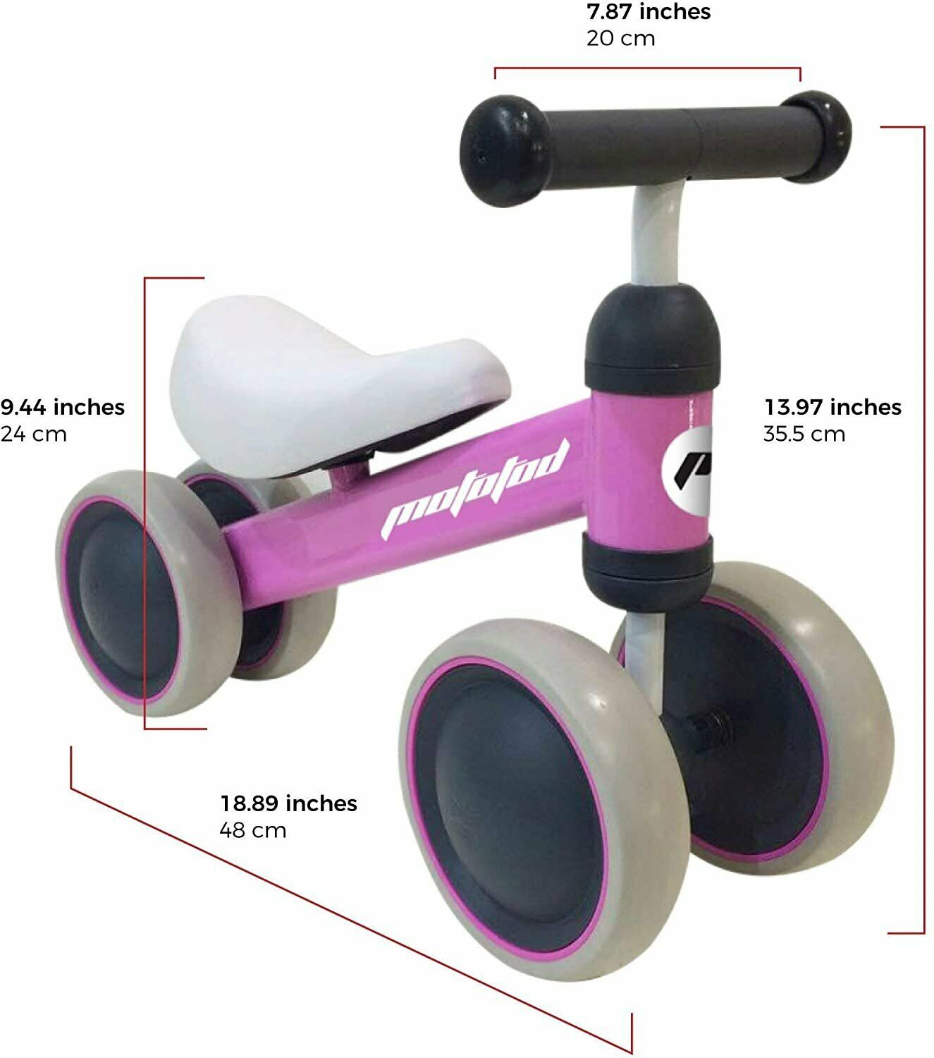 MotoTod Mini Baby and Toddler Balance Bike - No-Pedal - (10mo - 2yr) - Fresh Stock Dated January 2026