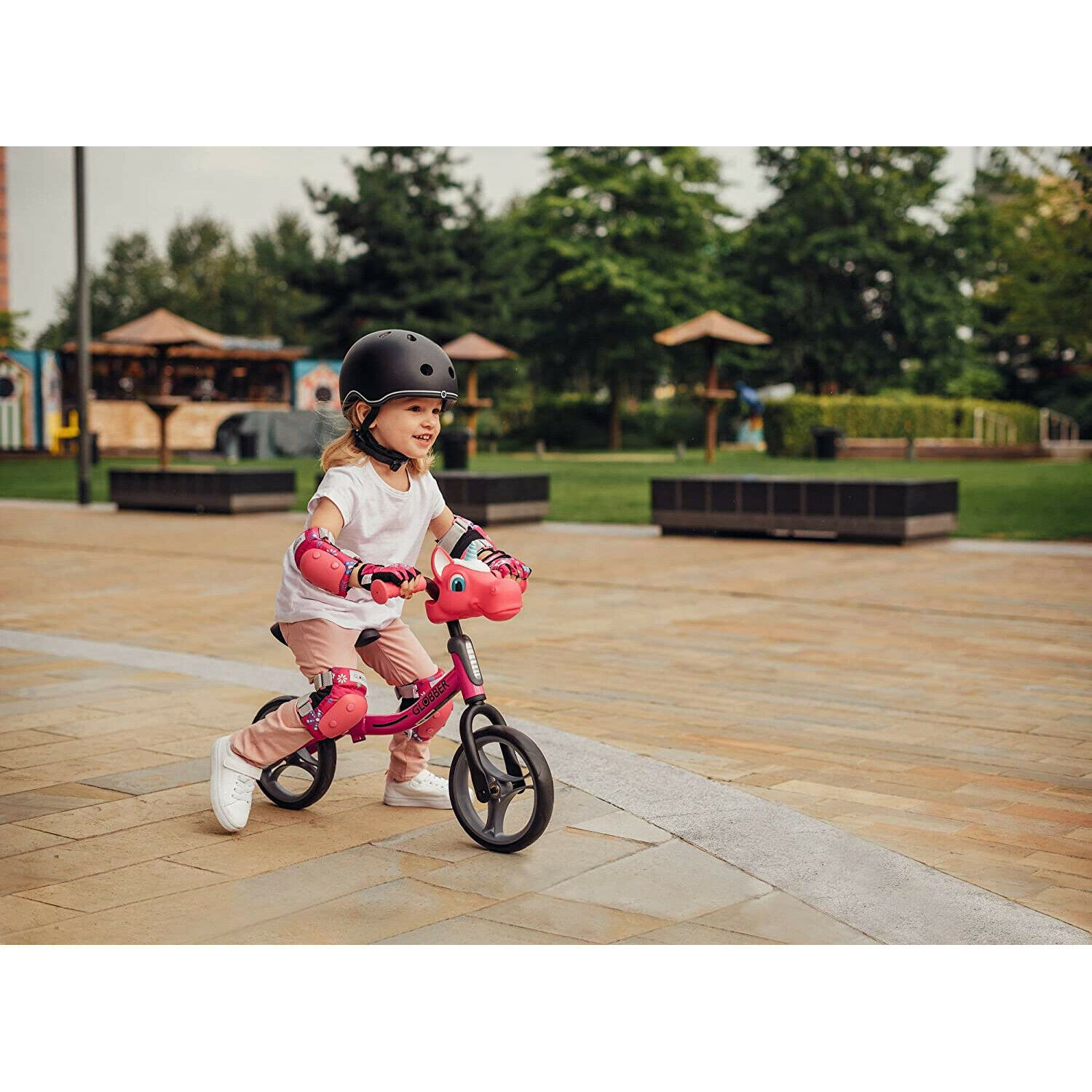 Globber GO BIKE Adjustable Balance Training Bike for Toddlers, Red and Black - Fresh Stock Dated January 2026