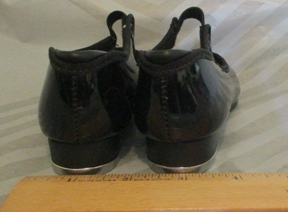 Capezio Black Faux Patent TELE TONE Mary Jane Shoes Girls Size 7.5 M - Fresh Stock Dated December 2025