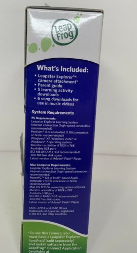 Leap Frog Leapster Explorer Camera and Video Recorder Accessory Part ~ New - Fresh Stock Dated December 2025