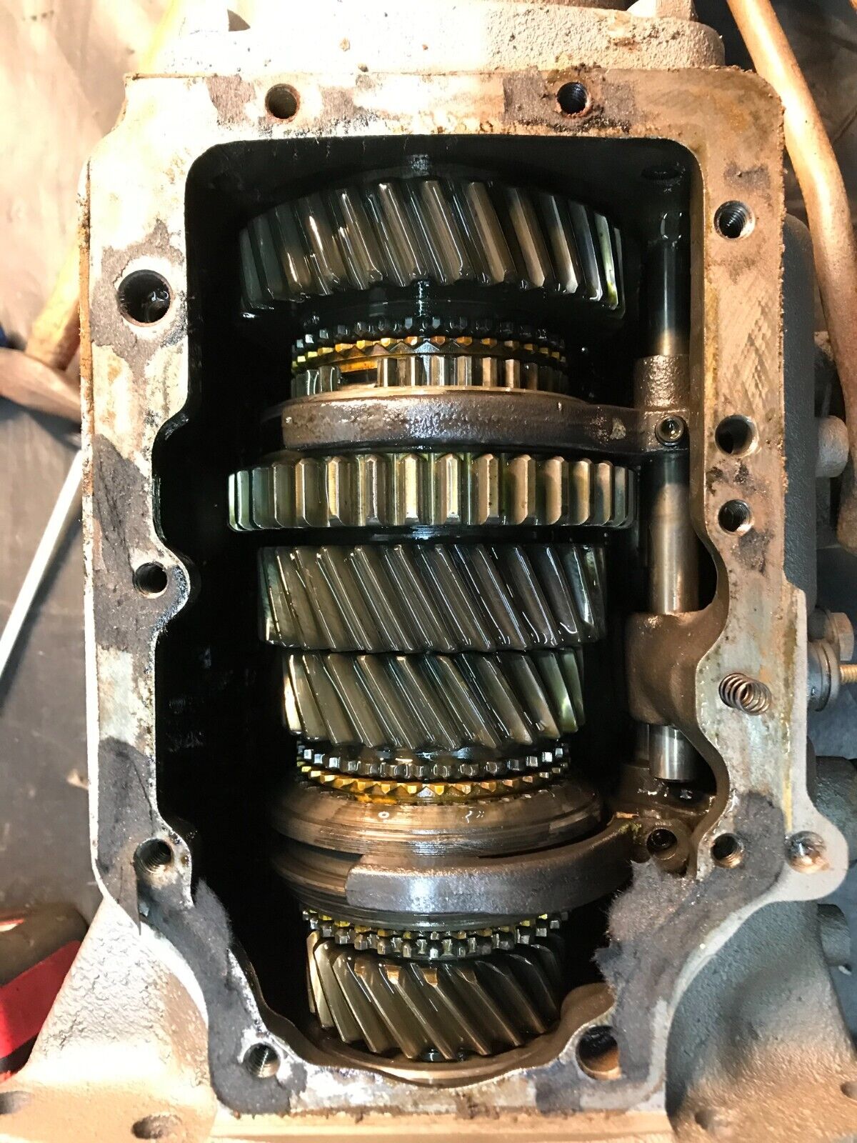 1971-73 Torino Top Loader 4-Speed transmission w Original hurst Shifter - Fresh Stock Dated December 2025