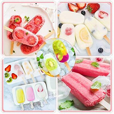 Popsicle Molds, Silicone Ice Pop Molds for Kids-BPA Free, 4 Cavities Ice Cream - Fresh Stock Dated February 2026