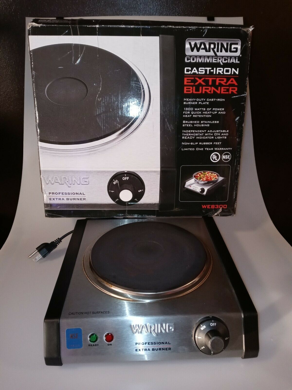 Waring Single Commercial Grade Bruner WEB300 1300W - FAST SHIPPING USA - Fresh Stock Dated February 2026