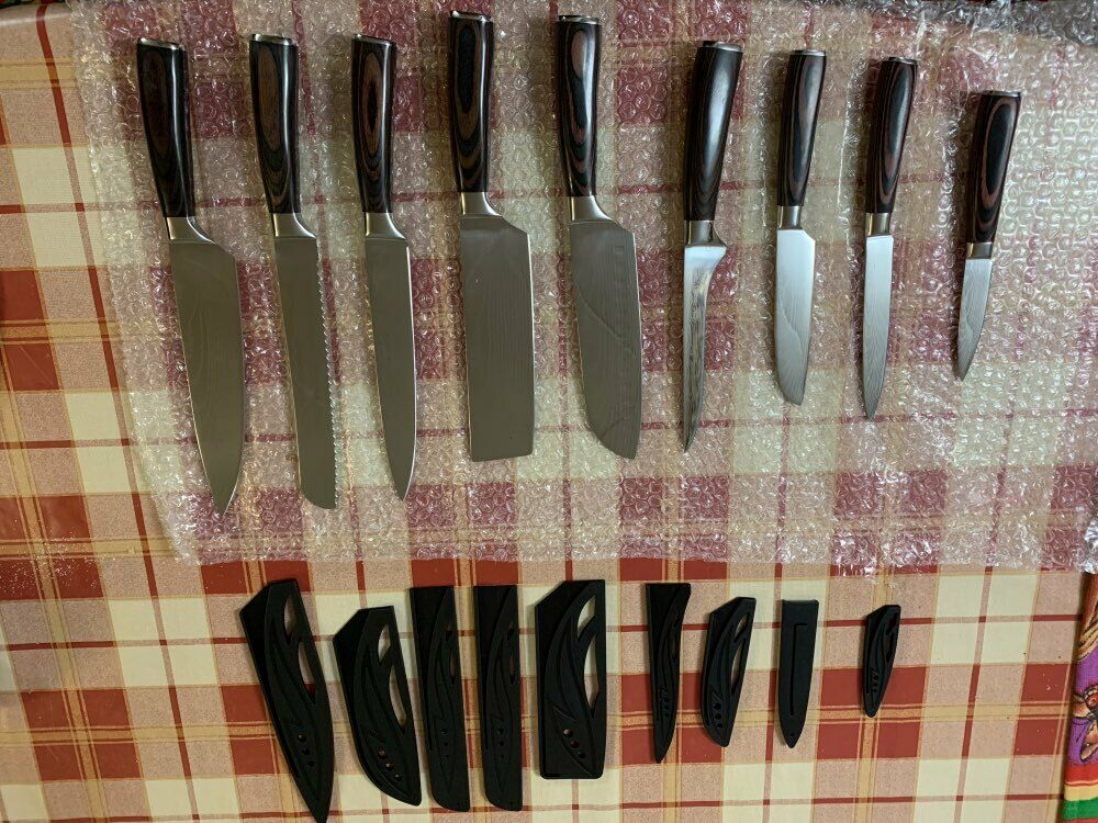 Набор кухонных ножей, профессиональные ножи шеф-повара,   из нержавеющей стали - Fresh Stock Dated January 2026