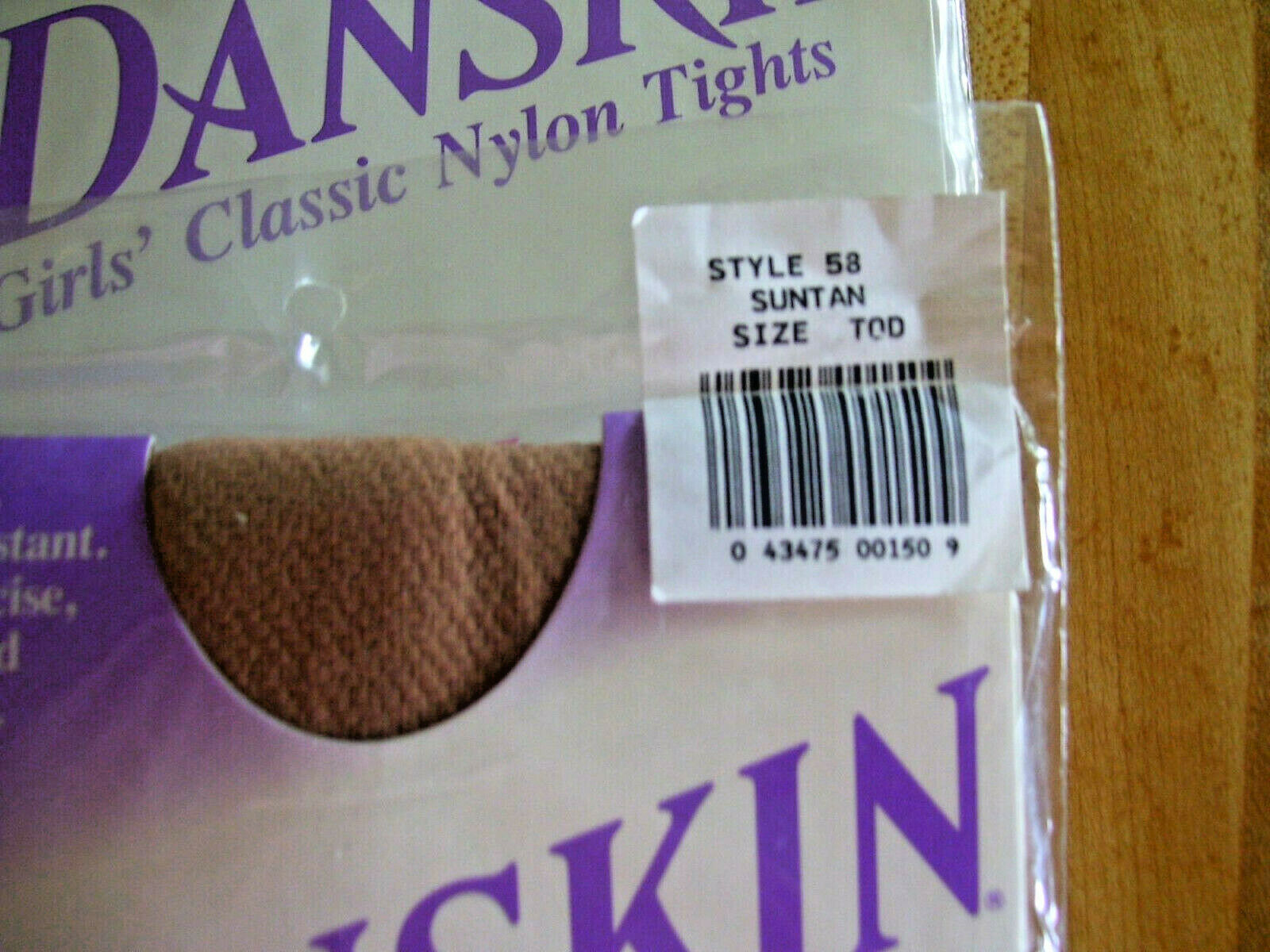 2 Danskin Footed Nylon Tights Toddler 2T-4T Suntan See Description - Fresh Stock Dated December 2025