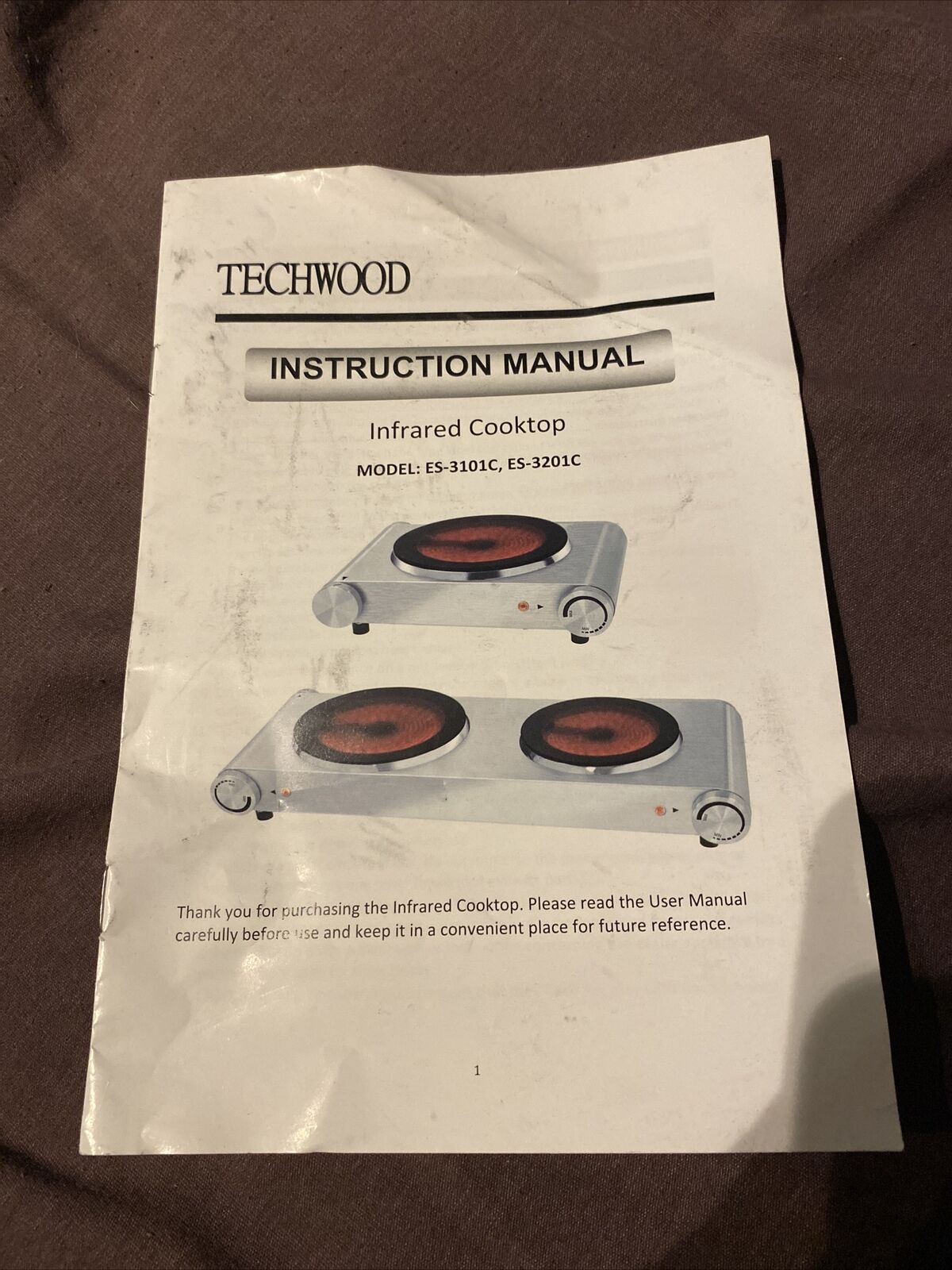 Techwood Infrared Cooktop Model: ES-3201C - Fresh Stock Dated February 2026