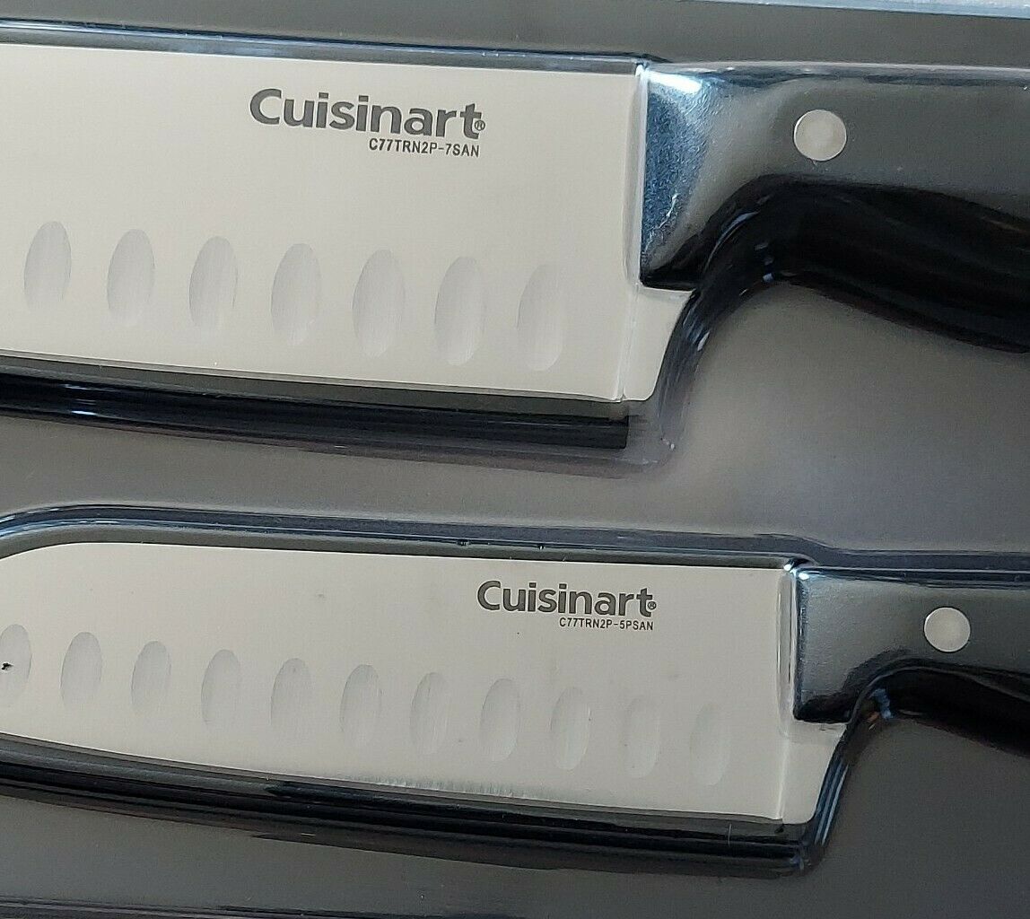 Cuisinart Classic Nitrogen Infused Santoku Knife Set Full-Tang Stainless Steel - Fresh Stock Dated February 2026