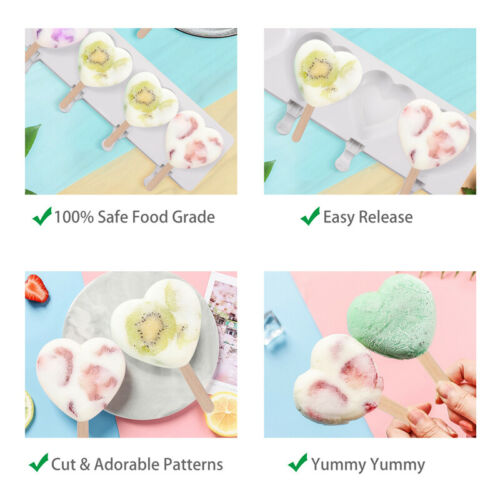 Homemade Popsicle Molds Shapes, Silicone Frozen Ice Popsicle Maker-BPA Free NEW - Fresh Stock Dated January 2026