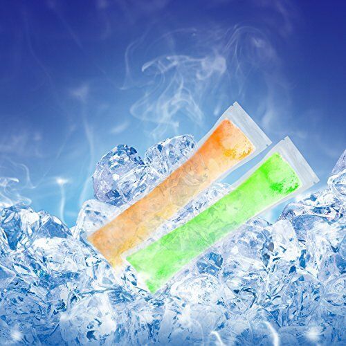 200PCS Ice Popsicle Molds Bags Disposable Candy Tube Zip-Lock Pouch Freeze Pops - Fresh Stock Dated January 2026