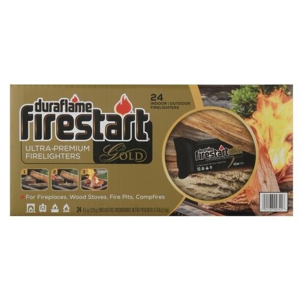 Duraflame Firestart Gold Ultra Premium Fire Starter 24-Pk Just light the wrapper - Fresh Stock Dated January 2026