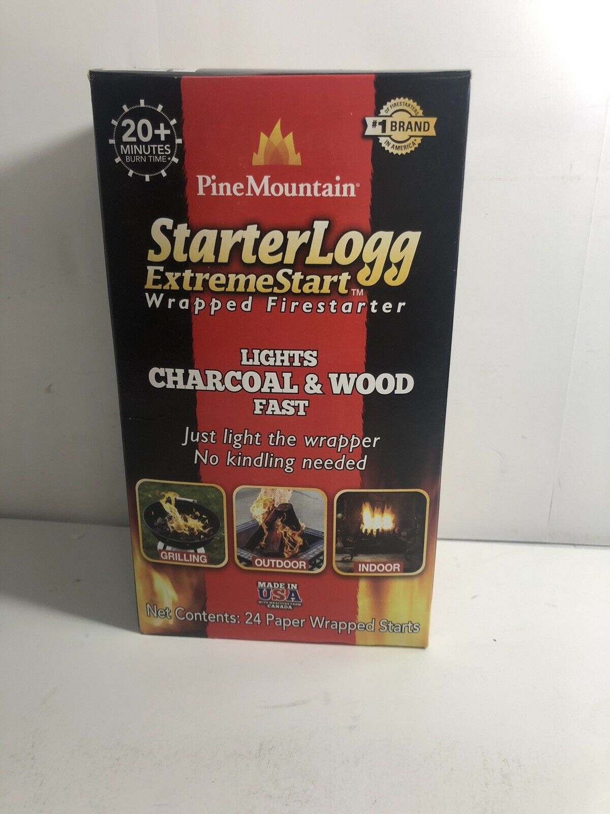 Pine Mountain ExtremeStart Wrapped Fire Starters 24 Starts Firestarter Wood F... - Fresh Stock Dated December 2025