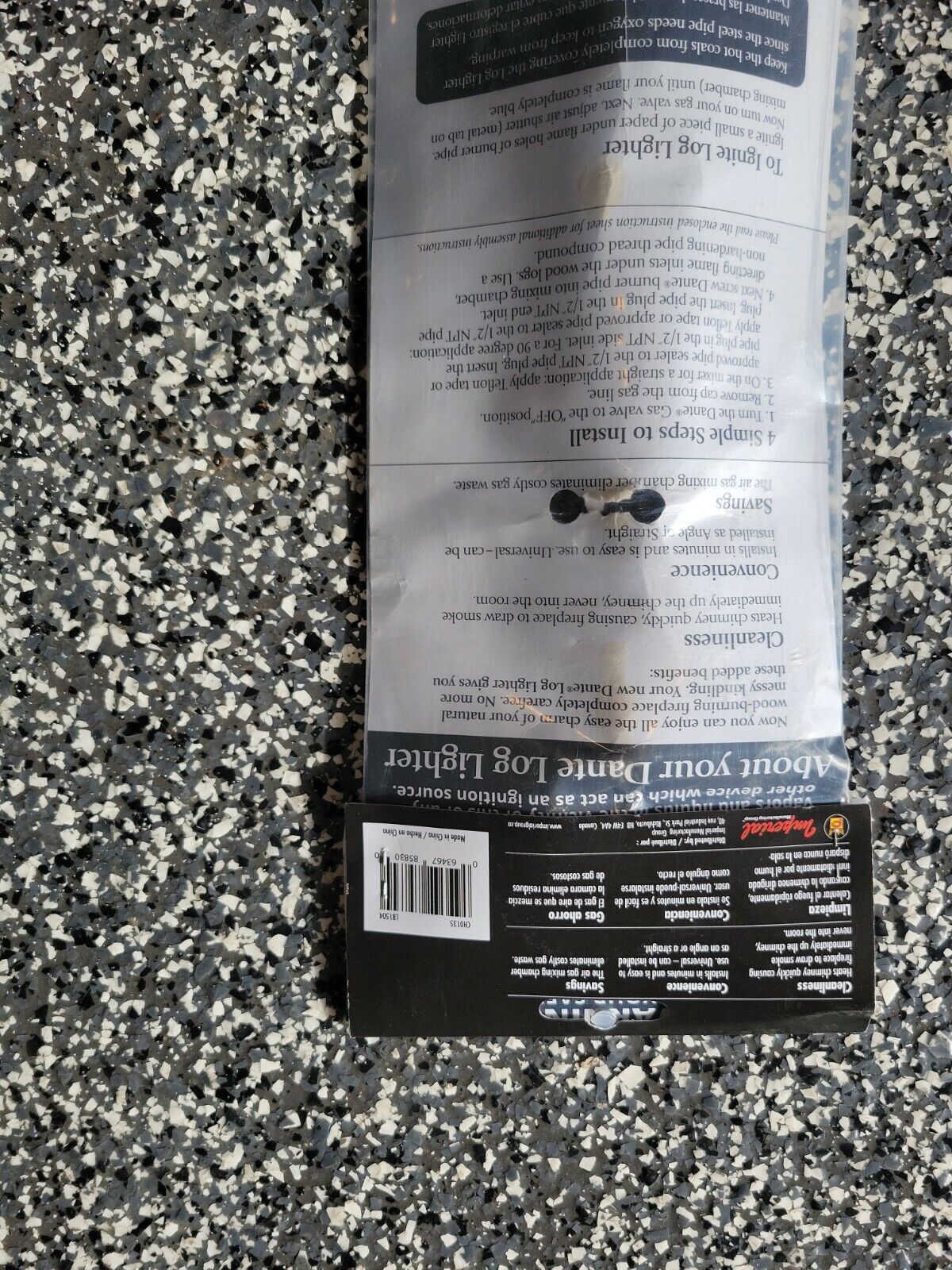 Universal Gas Log Lighter Imperial for Wood Burning Fireplace Brand New - Fresh Stock Dated January 2026