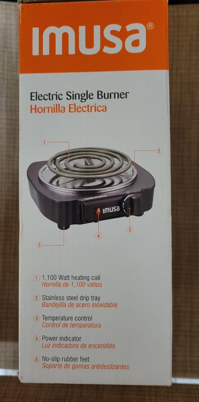 IMUSA Electric Single Burner Hot plate, NIB - Fresh Stock Dated February 2026