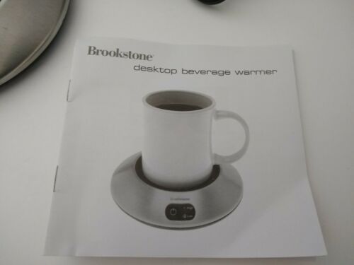 Brookstone Mug Beverage Warmer Coffee Tea Soup 21w Model K72AS Stainless C - Fresh Stock Dated February 2026