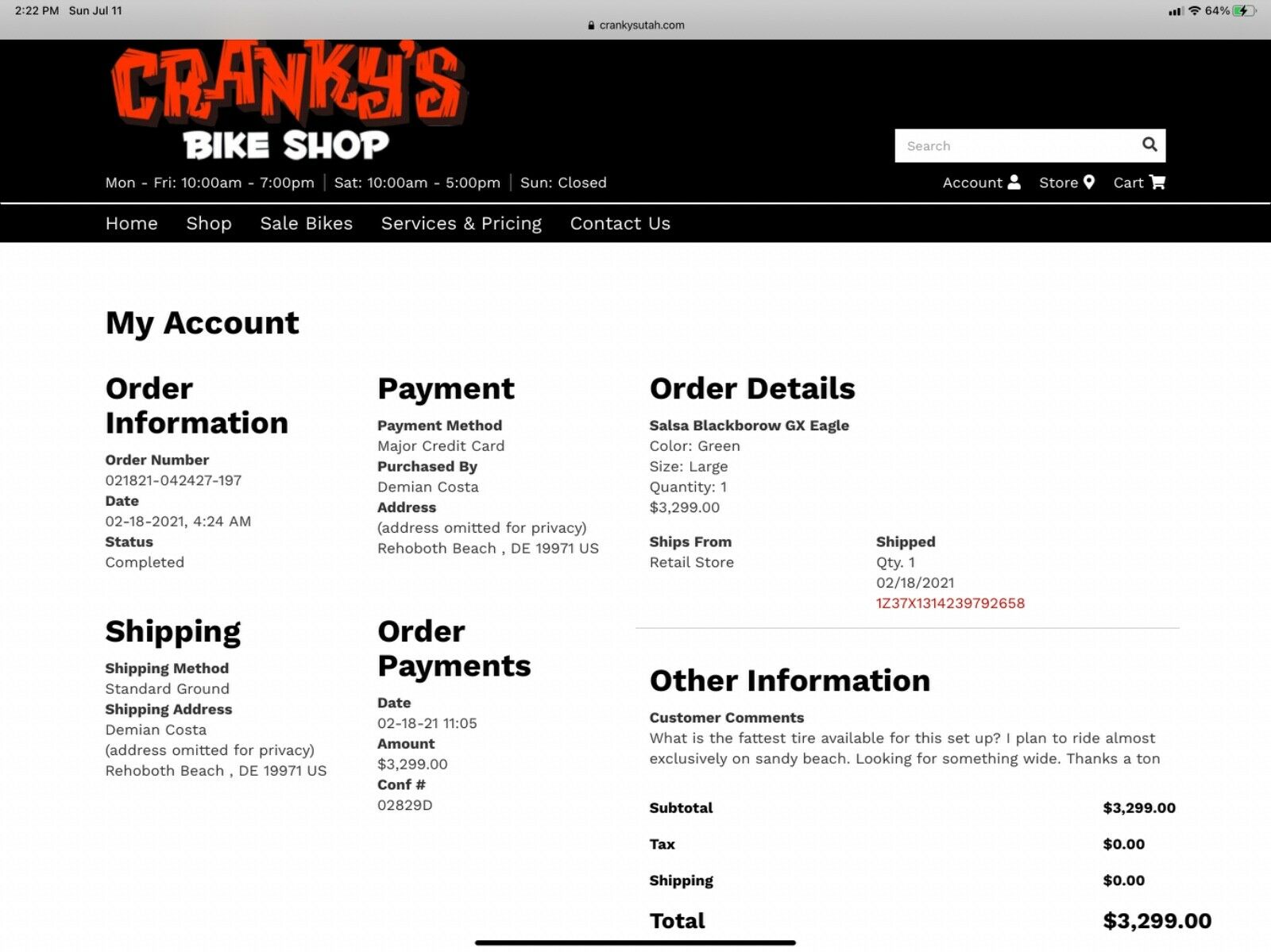 Salsa Blackborow GX Eagle Green (L) Large 1 x 12 Fat Tire Bike 27.5in - Fresh Stock Dated December 2025