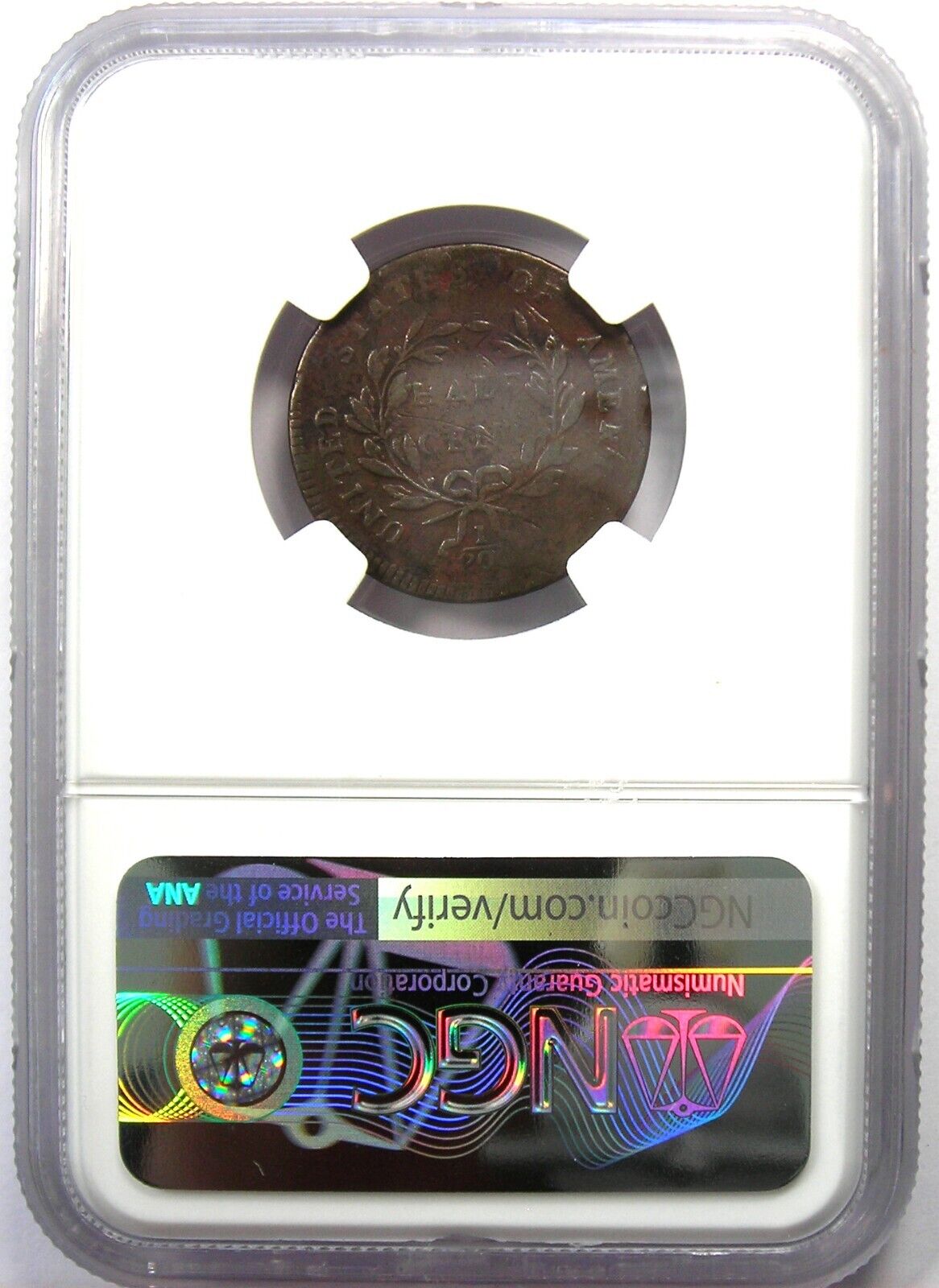 1797 Liberty Cap Flowing Hair Half Cent 1/2C - NGC VF Detail - Rare Coin! - Fresh Stock Dated December 2025
