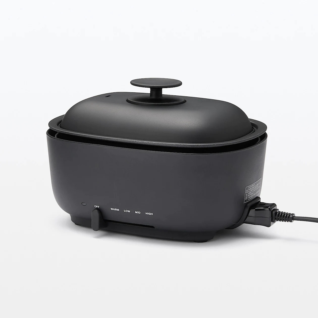 MUJI Deep Grill Pot MJ HPFK1 Nonstick Cookware Electric New Model Black Compact - Fresh Stock Dated February 2026