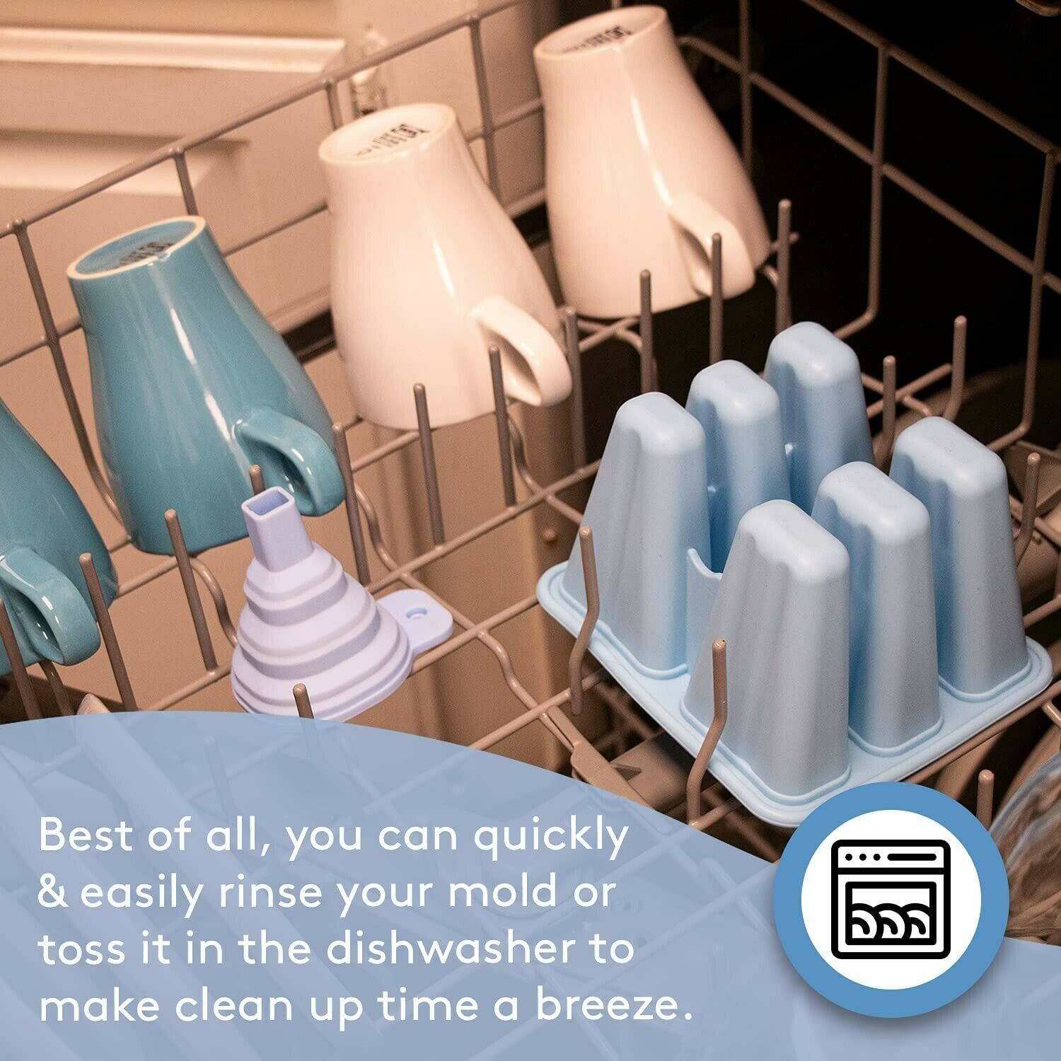 Cook Army Silicone Popsicle Molds 6 Cavity, DIY Popsicle Molds for Toddlers, Pop - Fresh Stock Dated January 2026