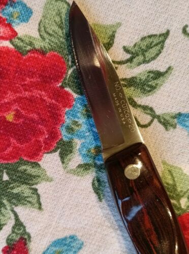 Vintage CUTCO Paring Knife #20 Stainless 2” Blade Wooden Handel Made in USA Nice - Fresh Stock Dated January 2026