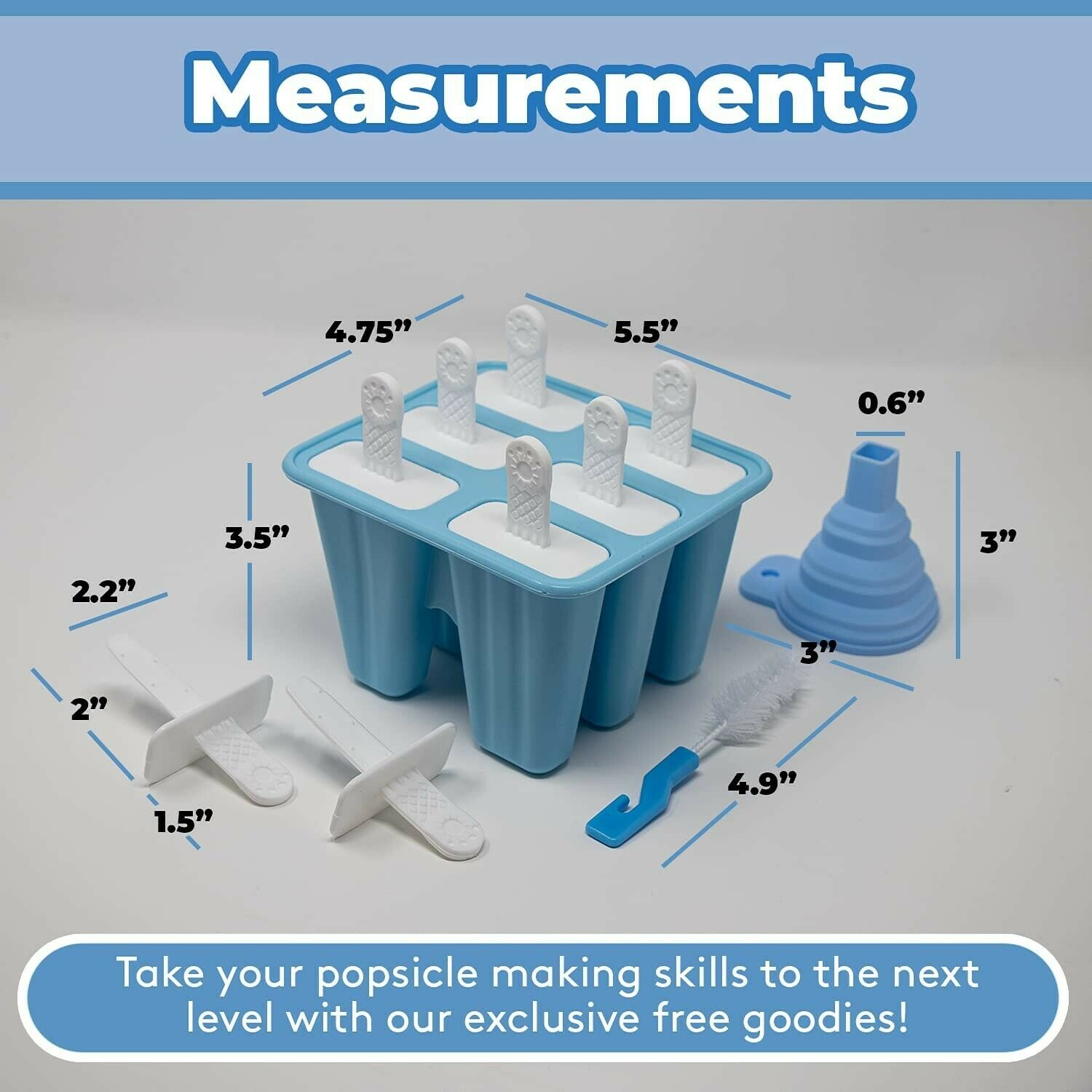 Cook Army Silicone Popsicle Molds 6 Cavity, DIY Popsicle Molds for Toddlers, Pop - Fresh Stock Dated January 2026