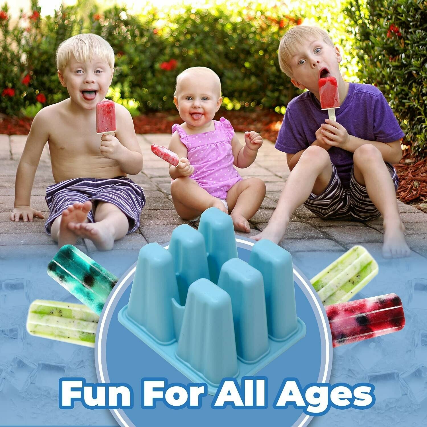 Cook Army Silicone Popsicle Molds 6 Cavity, DIY Popsicle Molds for Toddlers, Pop - Fresh Stock Dated January 2026