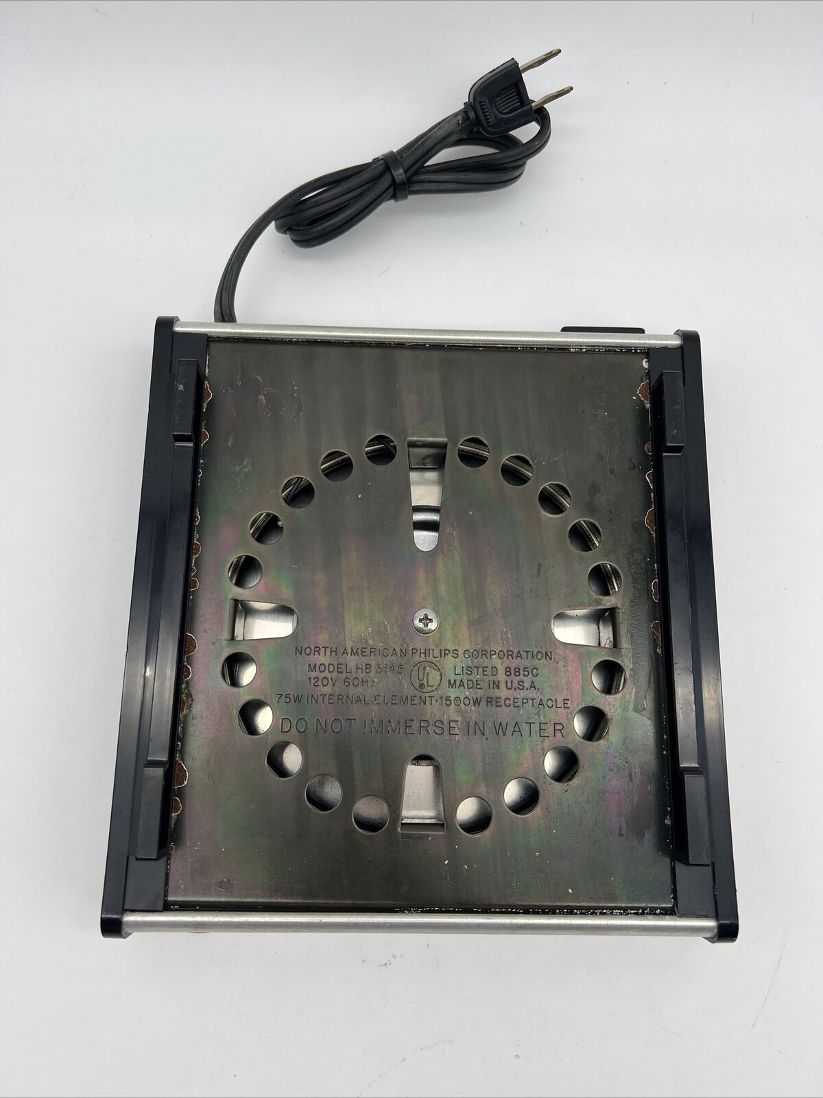 NORELCO +12 Coffee Serving Plate Warmer HB5145 Retro Stainless Hot Plate EUC - Fresh Stock Dated February 2026