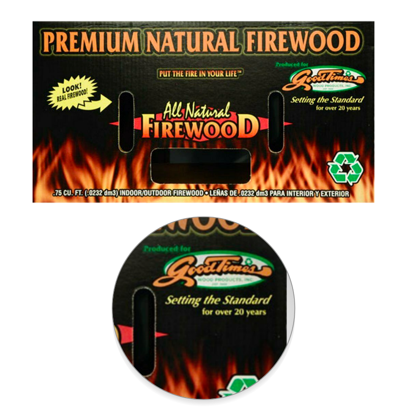 Goodtimes Premium All Natural Firewood for Indoor and Outdoor Use, Hardwood - Fresh Stock Dated January 2026