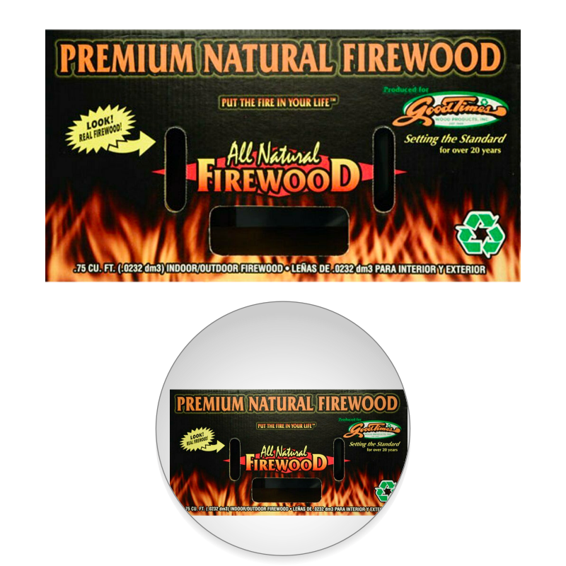 Goodtimes Premium All Natural Firewood for Indoor and Outdoor Use, Hardwood - Fresh Stock Dated January 2026
