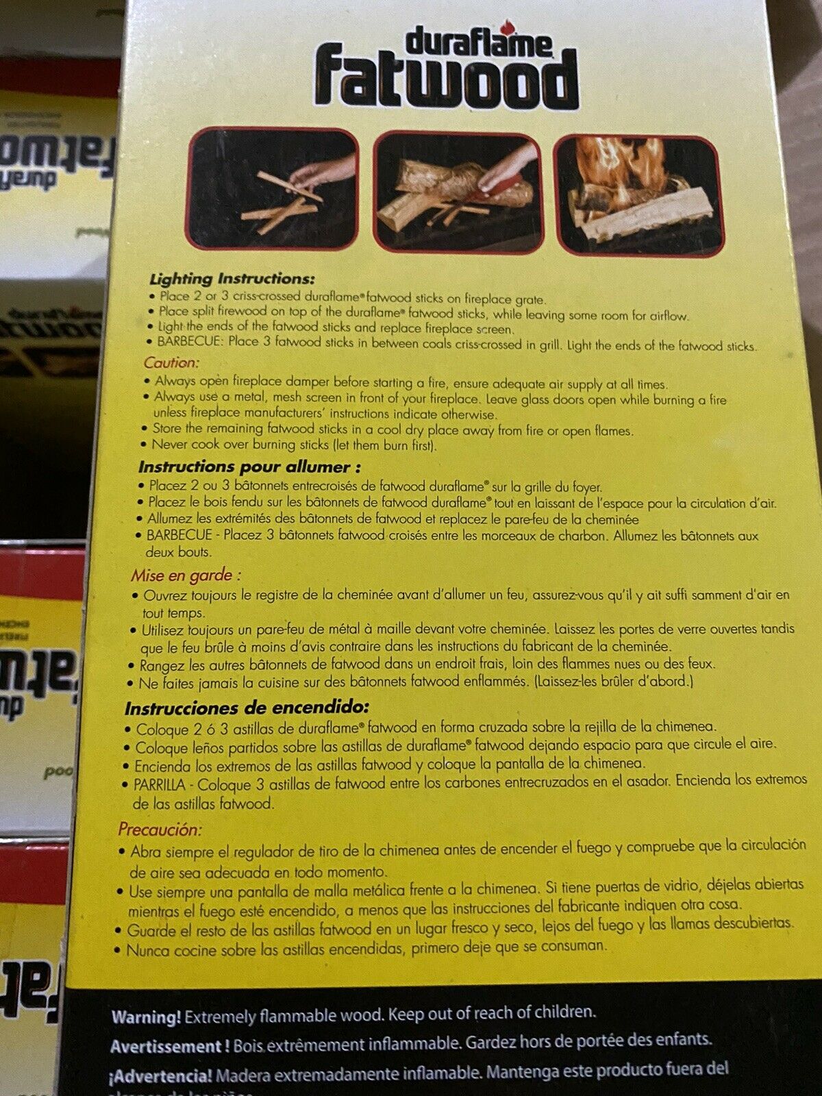 DURAFLAME FATWOOD FIRELIGHTER - 3 PACKS - Fresh Stock Dated December 2025