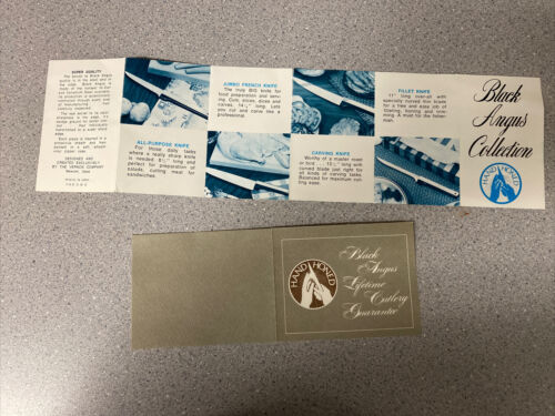 Vintage Vernon Vernco Black Angus Knife Set Hand Honed EXCELLENT 5 pc. + Case - Fresh Stock Dated January 2026