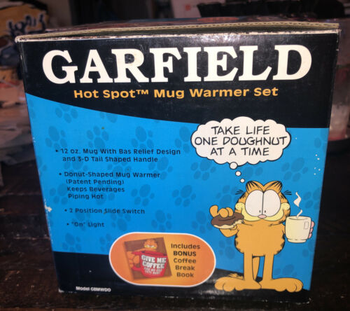 Salton Beverage Mug Warmer Garfield the Cat Hot Spot Set Donut Shape - Fresh Stock Dated February 2026