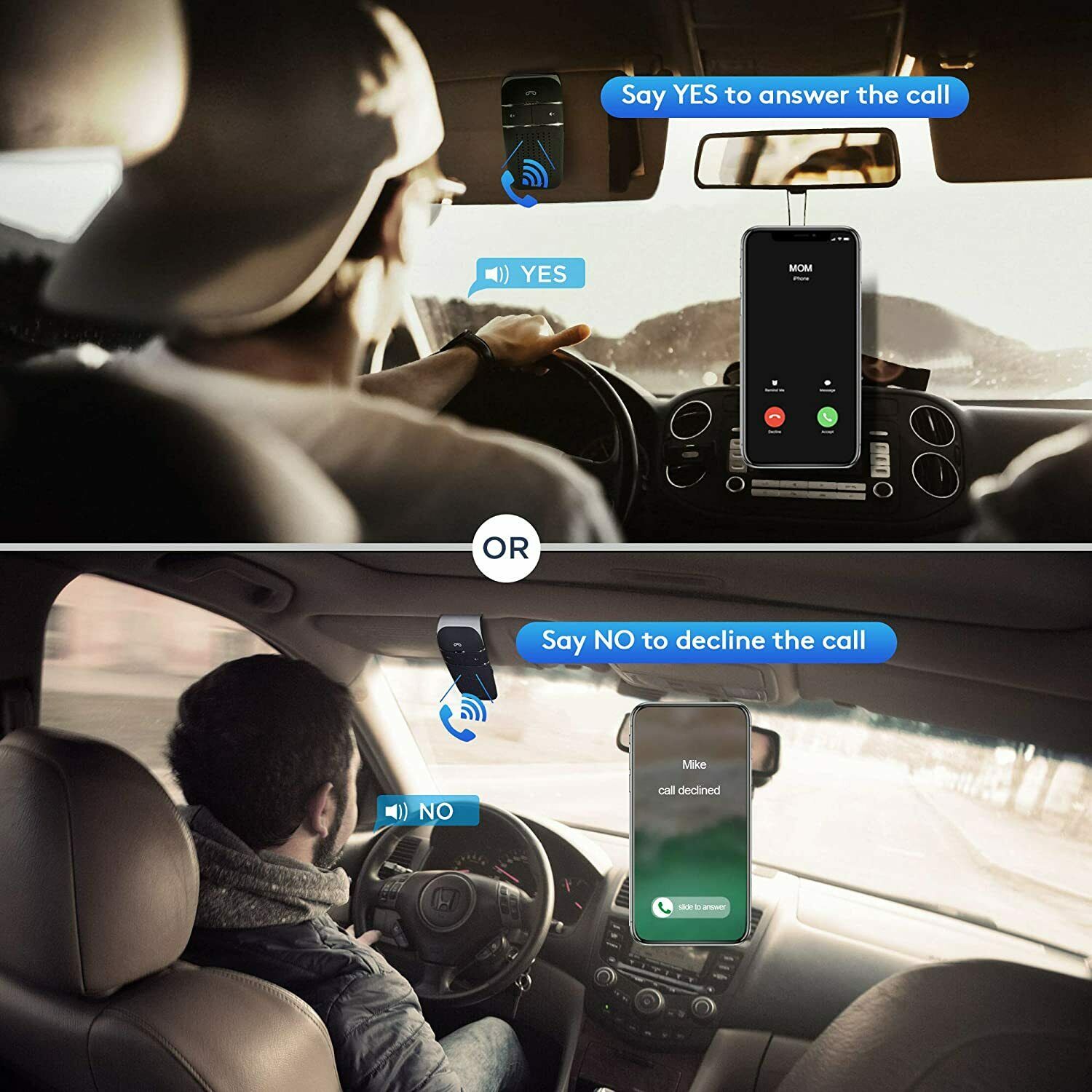 SOAIY S-32 Voice Commands Hands-free Wireless In-Car Bluetooth Speakerphone - Fresh Stock Dated December 2025