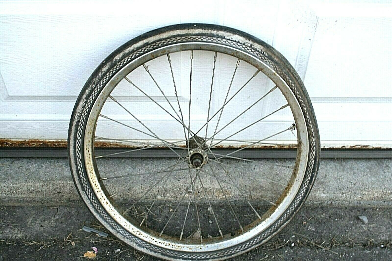 Rare Vintage Western Flyer 1950's Bike w curled handle bars 1 original tire nice - Fresh Stock Dated January 2026