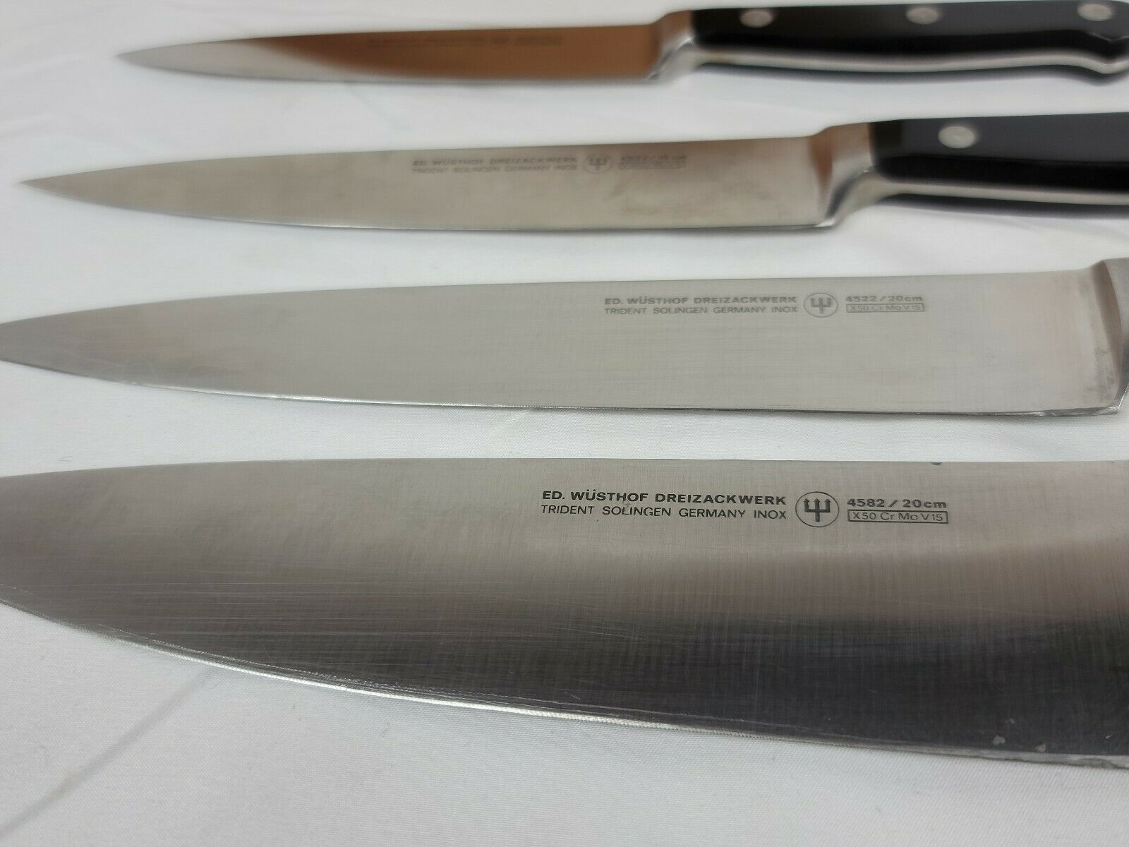 Wusthof Trident 9pc Knife Set with Original Block and Ceramic Sharpener - Fresh Stock Dated January 2026